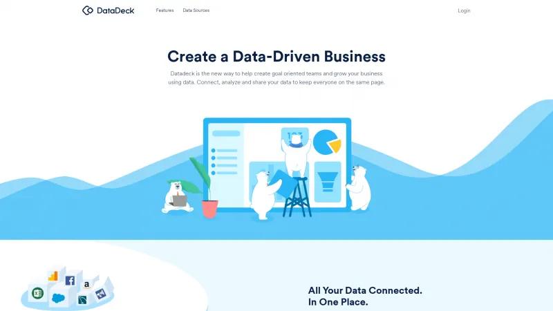 Homepage of Datadeck