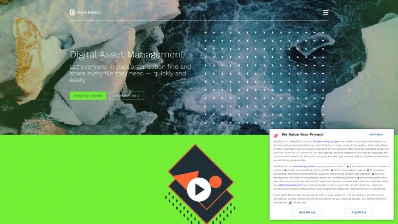 Homepage of Data Dwell Digital Asset Management
