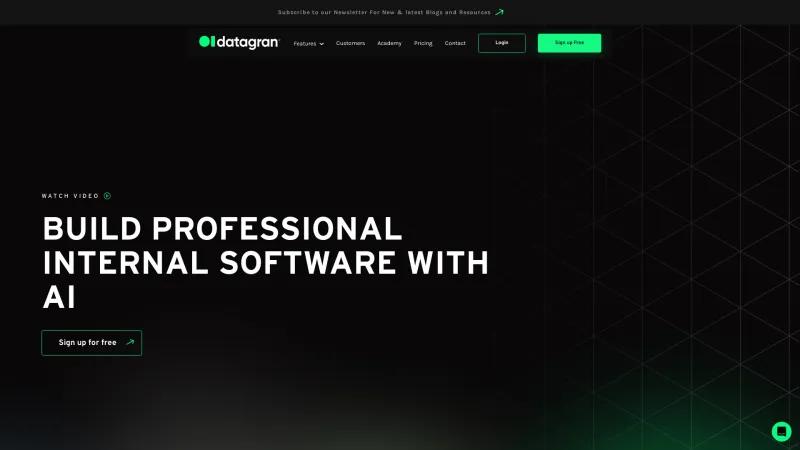 Homepage of Datagran