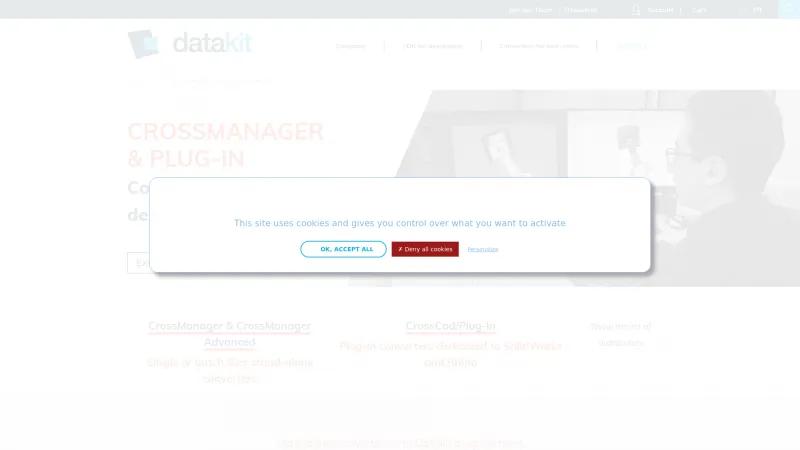 Homepage of CrossManager