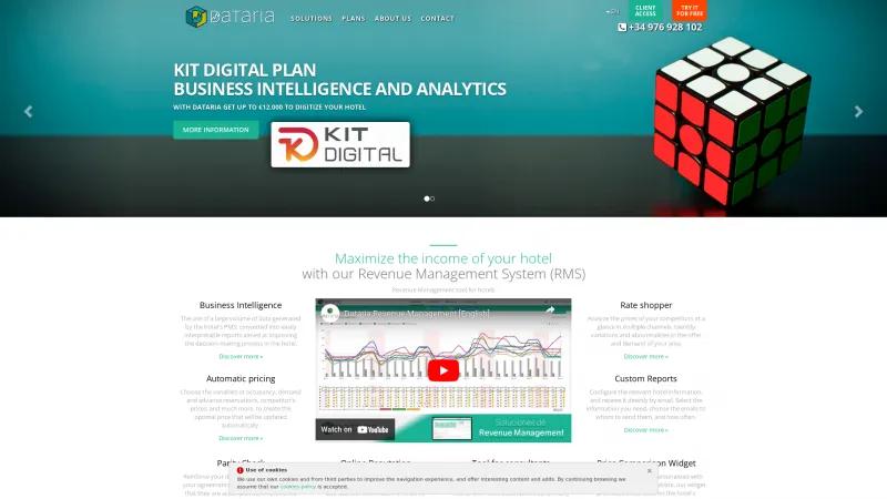 Homepage of Dataria