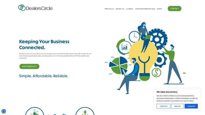 Homepage of DealersCircle