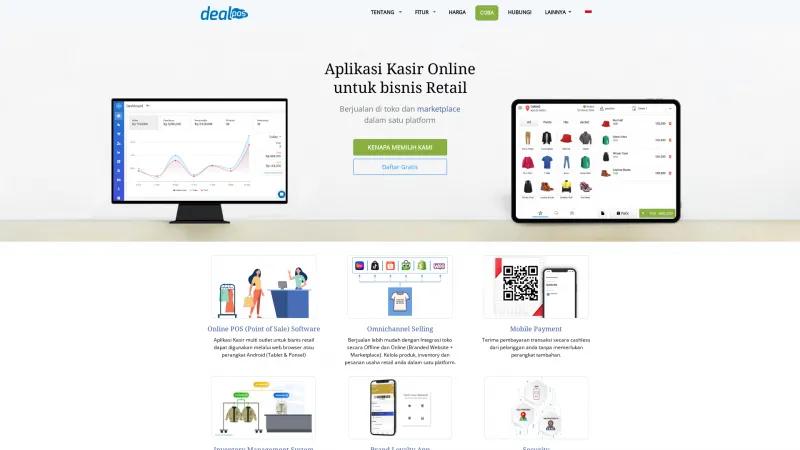 Homepage of DealPOS