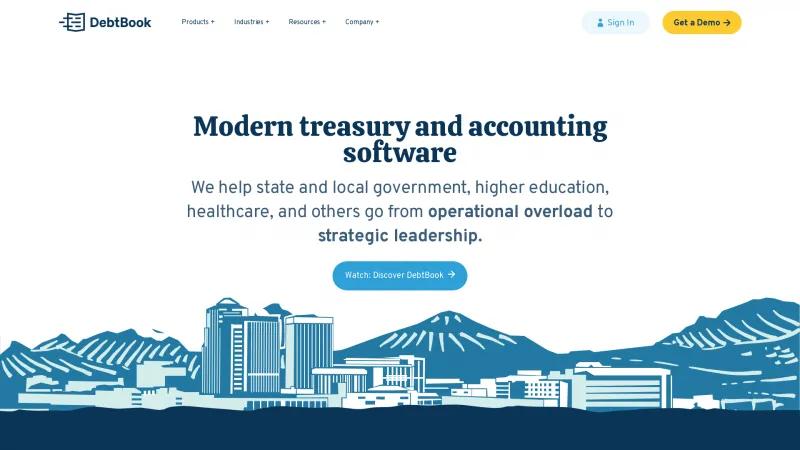 Homepage of DebtBook