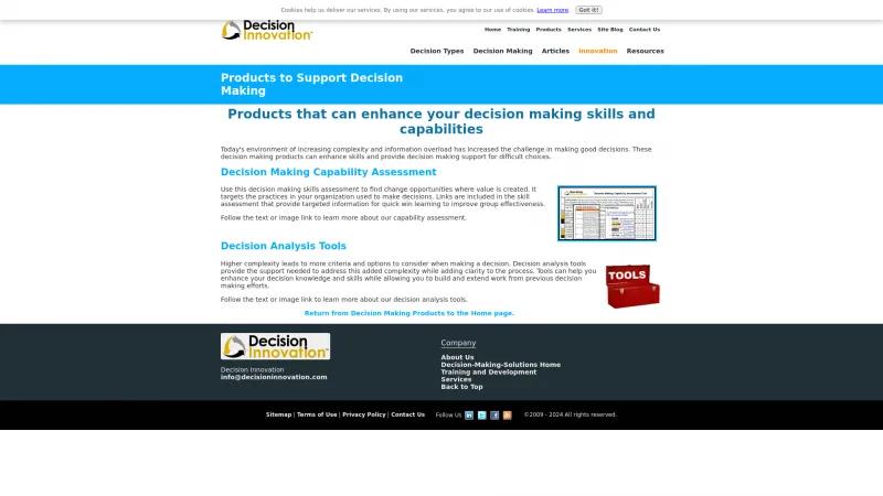 Homepage of Decision Knowledge Center