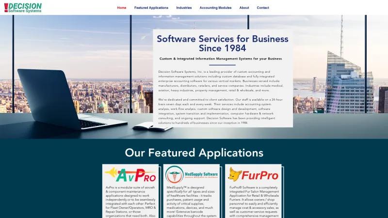 Homepage of MedSupply Software