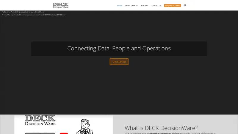 Homepage of DECK DecisionWare