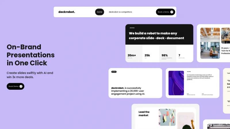 Homepage of DeckRobot