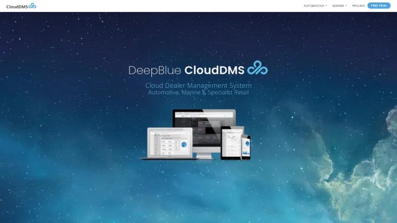 Homepage of CloudDMS