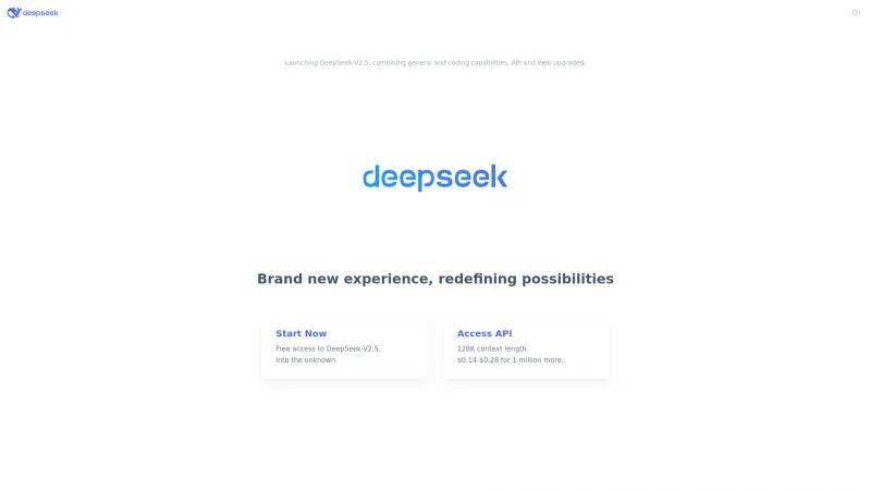 Homepage of DeepSeek Coder