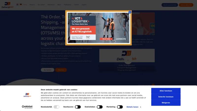 Homepage of DeliveryMatch