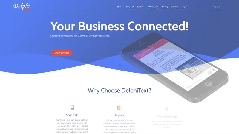 Homepage of DelphiText