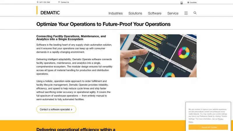 Homepage of Dematic InSights