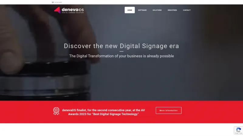 Homepage of DENEVA DIGITAL SIGNAGE