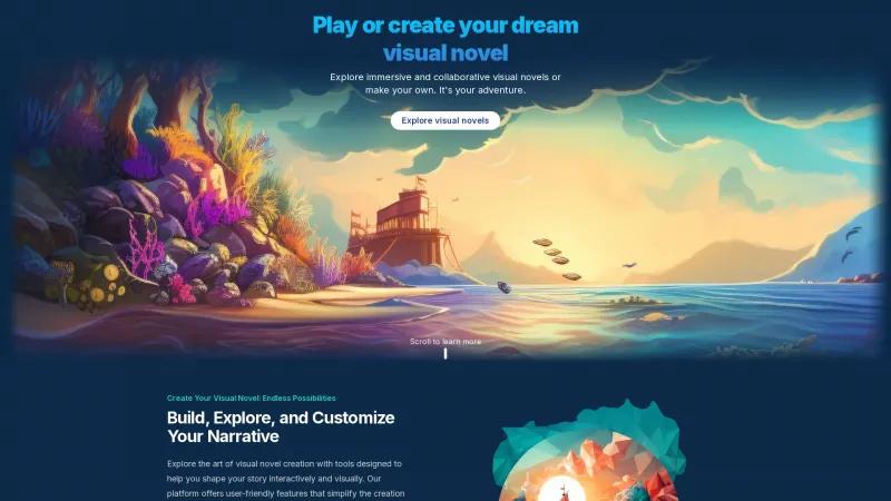 Homepage of Depthtale