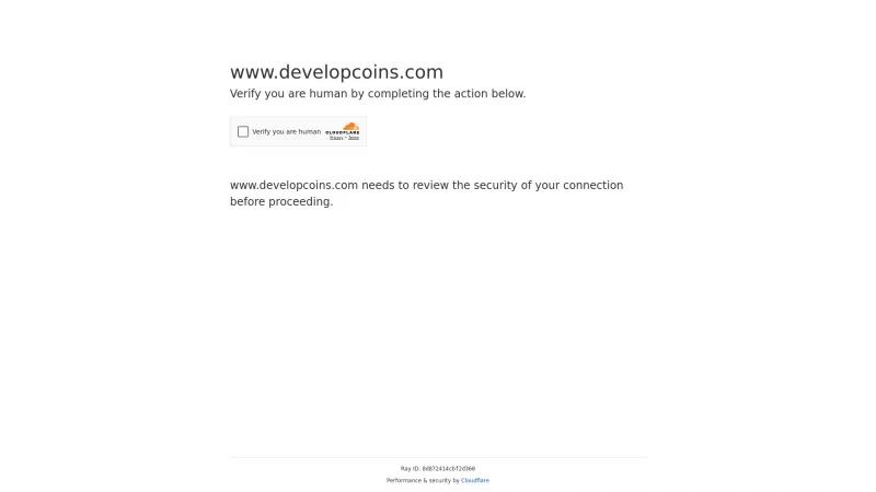 Homepage of Developcoins