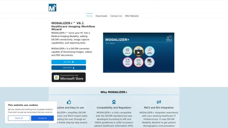 Homepage of MODALIZER+