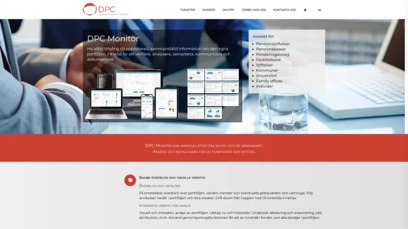 Homepage of DPC Monitor