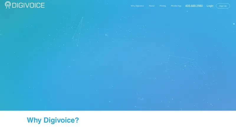 Homepage of Digivoice