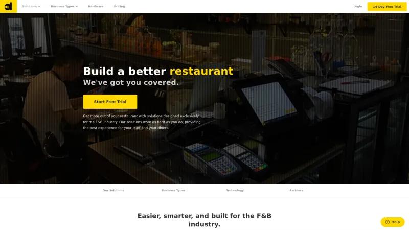 Homepage of Dinlr Waiter