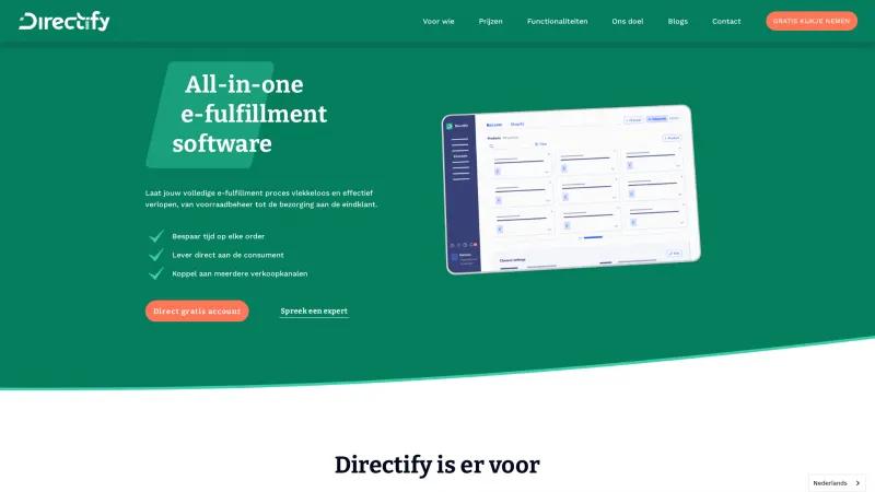 Homepage of Directify