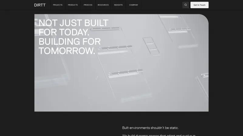 Homepage of DIRTT