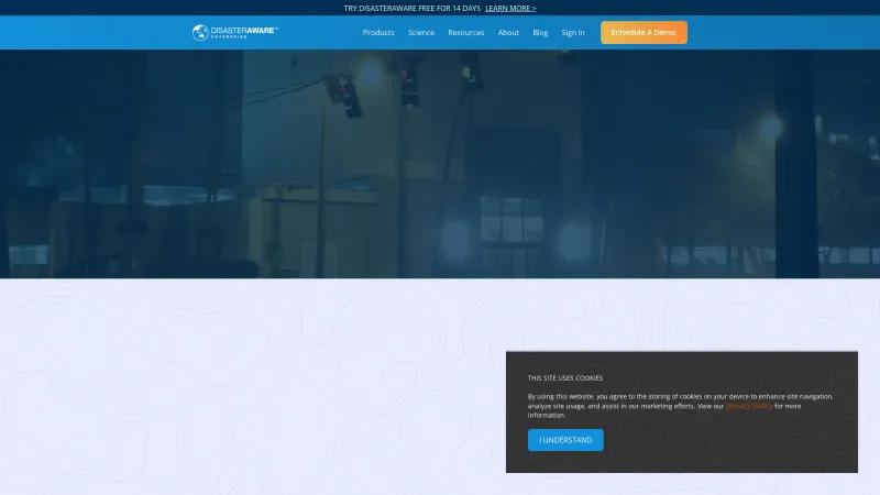 Homepage of DisasterAWARE Enterprise