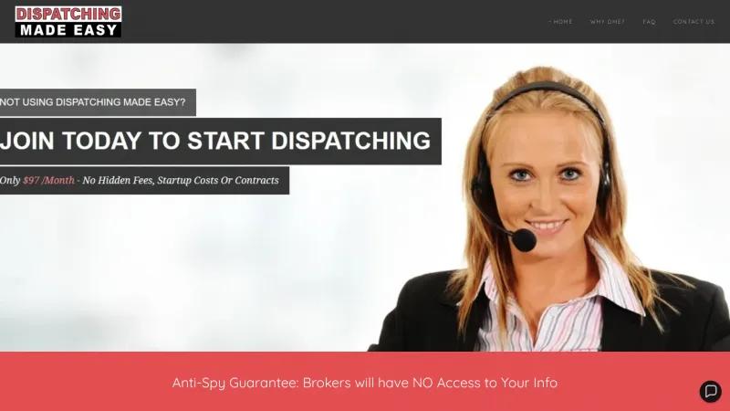 Homepage of Dispatching Made Easy