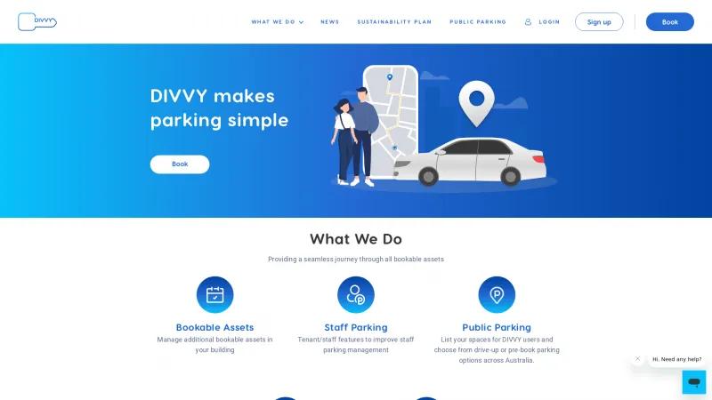 Homepage of DIVVY Enterprise