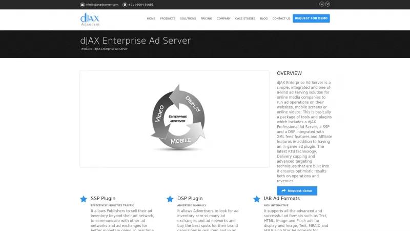 Homepage of Enterprise Ad Server