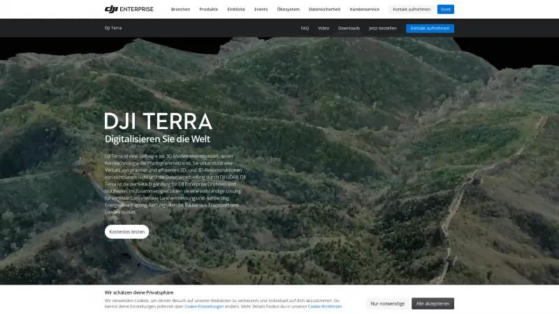 Homepage of DJI Terra