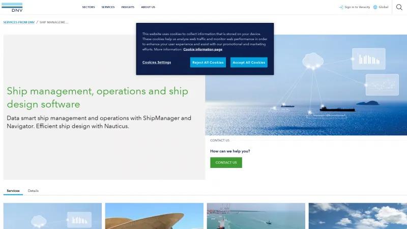 Homepage of ShipManager