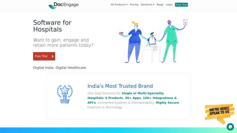 Homepage of DocEngage