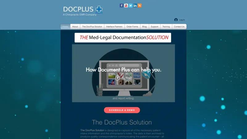 Homepage of Document Plus