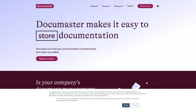 Homepage of Documaster