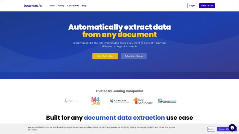 Homepage of Document Pro