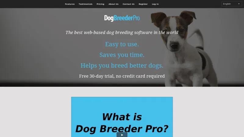 Homepage of Dog Breeder Pro