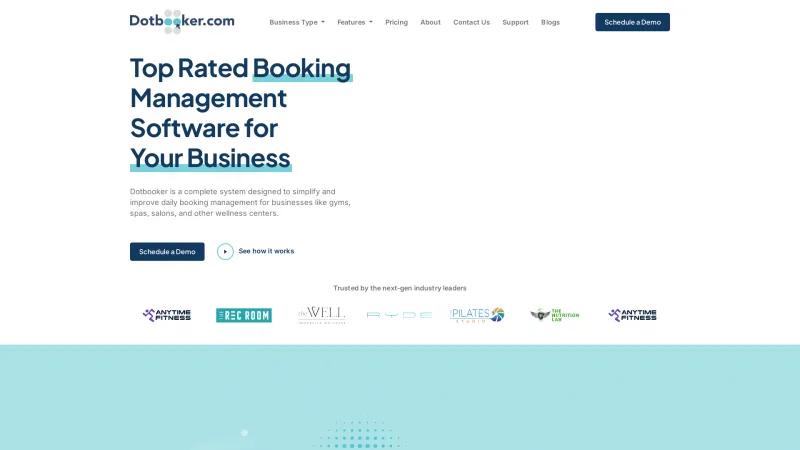 Homepage of Dotbooker