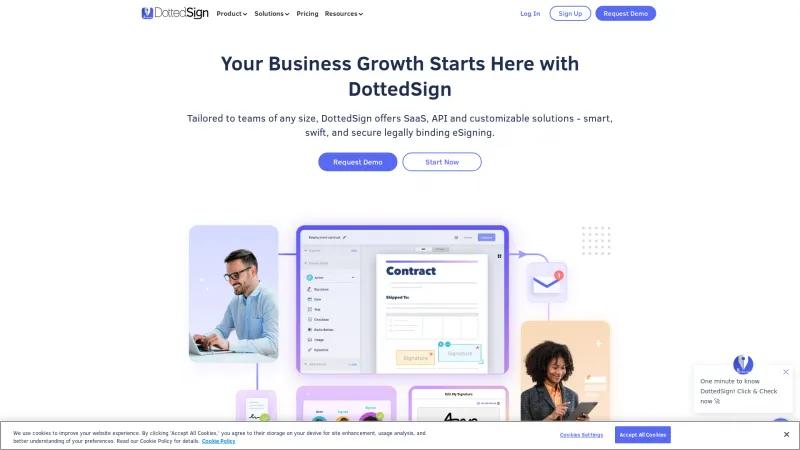 Homepage of DottedSign