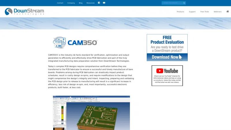 Homepage of CAM350