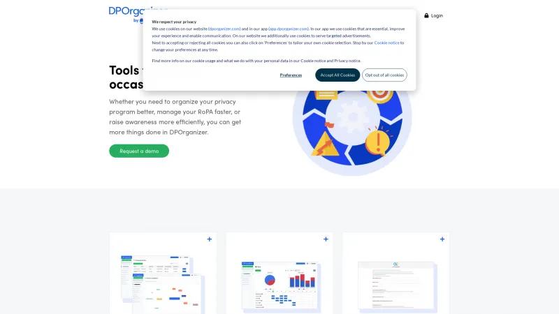 Homepage of DPOrganizer