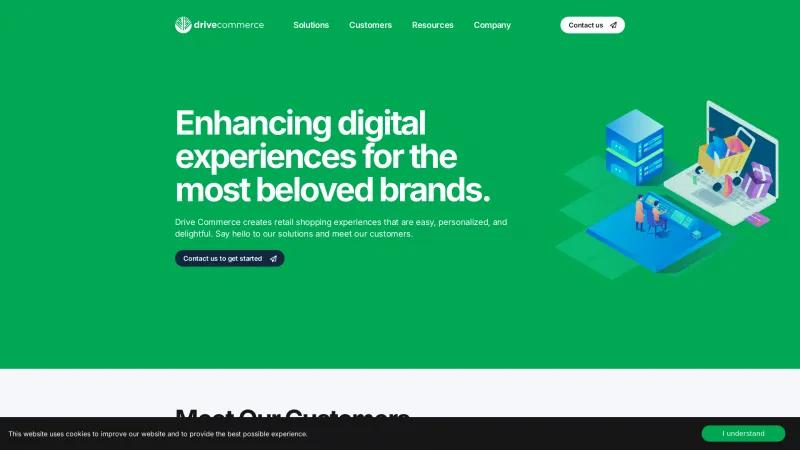 Homepage of Drive Commerce