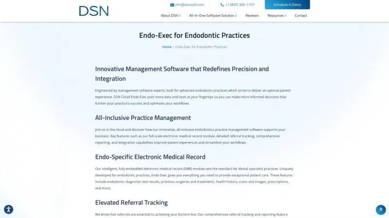 Homepage of Endo-Exec