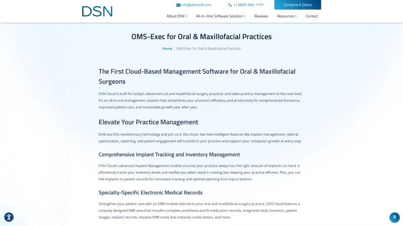 Homepage of OMS-Exec