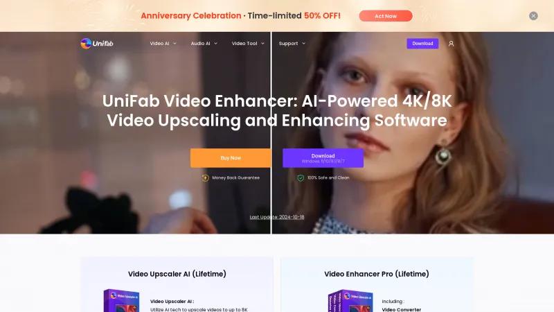 Homepage of DVDFab Enlarger AI