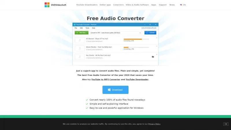 Homepage of DVDVideoSoft Free Audio Converter