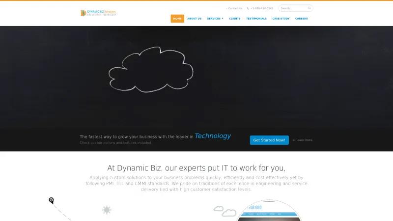 Homepage of Dynamic Biz Solutions