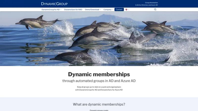 Homepage of DynamicGroup