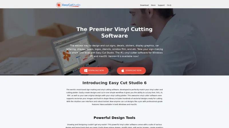 Homepage of Easy Cut Studio