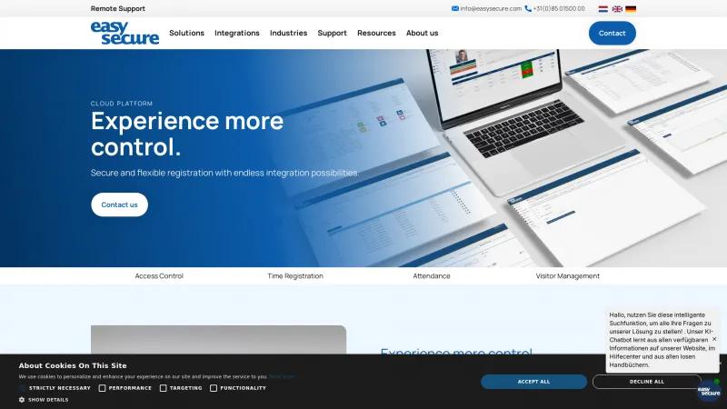 Homepage of EasySecure